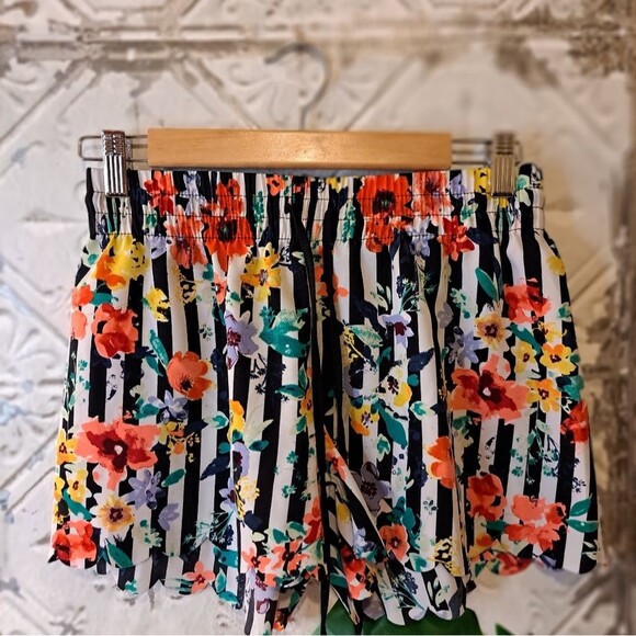 Gilligan & O’Malley Sleep Shorts Stripe Floral Size XS - Picture 10 of 10